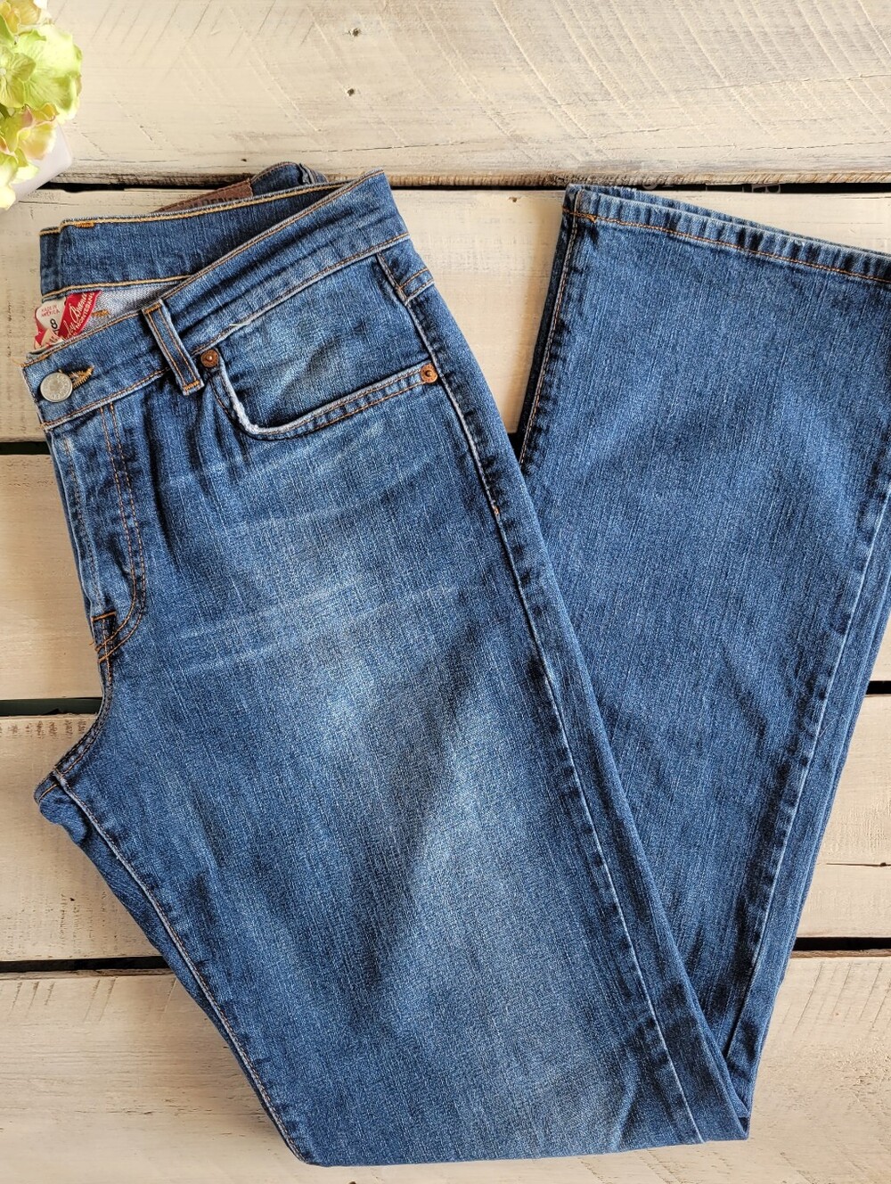 Vintage Lucky Brand Tempo Rider Bootcut Womens Blue Jeans Sz 8 Made In USA